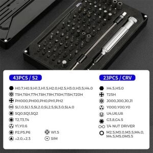 UF-Tools KS-800088 Hassas 89 Parça Elektronik Onarım Tornavida Seti