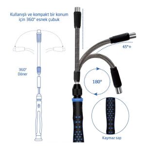UF-Tools KS800170 Hassas 170 Parça Bits Uçlu Tornavida Seti
