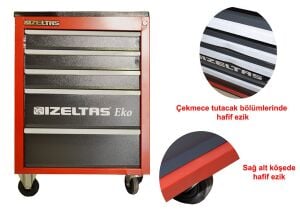 İZELTAŞ Eko Serisi Takım Dolabı 5 Çekmeceli Dolu - Hafif Kusurlu