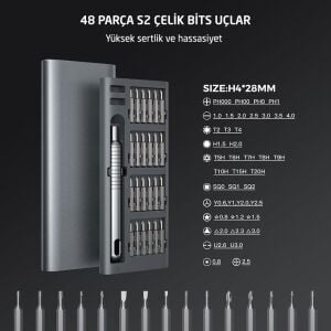 UF-Tools KS-840117 Hassas 51 Parça Bits Uçlu Tornavida Seti