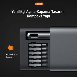 UF-Tools KS-840117 Hassas 51 Parça Bits Uçlu Tornavida Seti