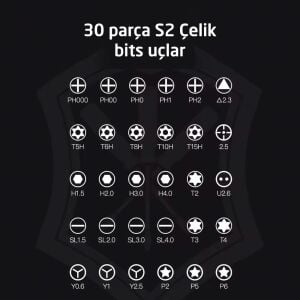 UF-Tools KS-840084 Hassas 32 Parça Bits Uçlu Tornavida Seti