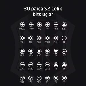 UF-Tools KS-840084 Hassas 32 Parça Bits Uçlu Tornavida Seti