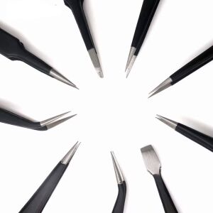 UF-Tools KS-ESD-9 Paslanmaz Çelik Antistatik 9 Parça Cımbız Seti