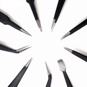 UF-Tools KS-ESD-9 Paslanmaz Çelik Antistatik 9 Parça Cımbız Seti