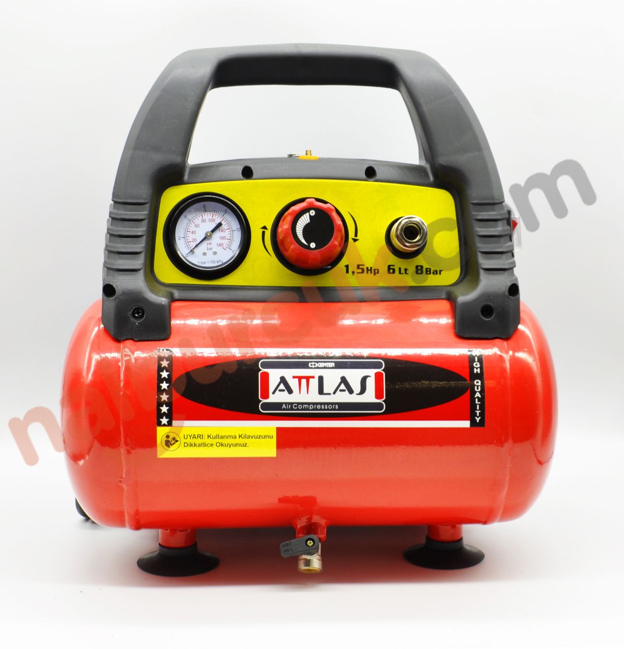 ATTLAS ZJ 1506 Monofaze Kompresör 6 lt Mini Yağsız Çanta