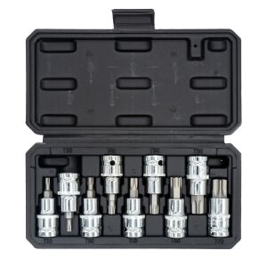 5548 1/2'' Torx Bits Uçlu Lokma Anahtar Takımı 9 Parça