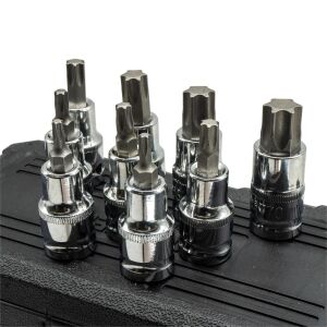 5548 1/2'' Torx Bits Uçlu Lokma Anahtar Takımı 9 Parça