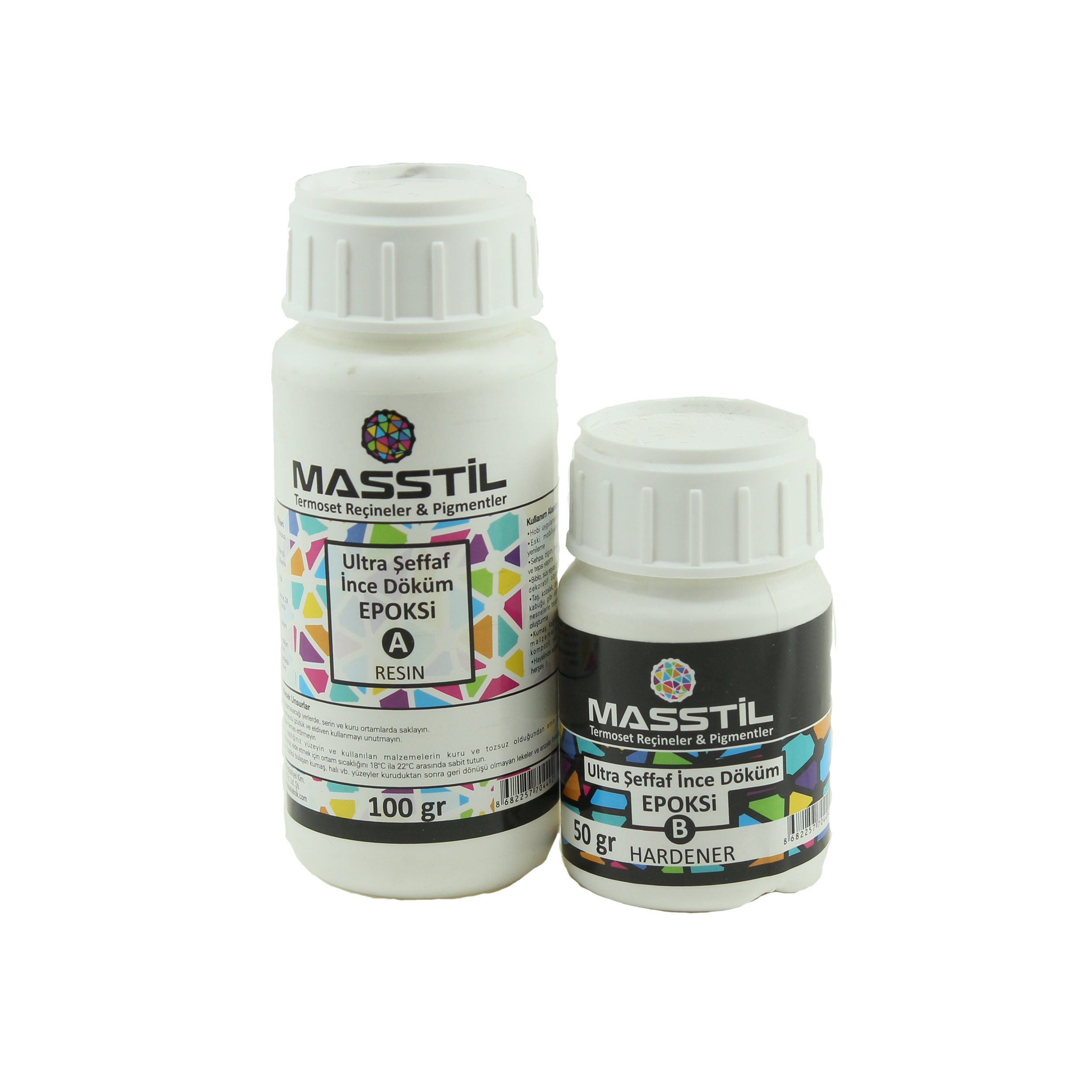Masstil Ultra Şeffaf İnce Döküm Epoksi 150 gr Reçine + Sertleştirici