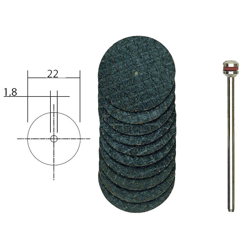Proxxon 28808 Kesme Taşı Seti 22 mm 10'lu Paket