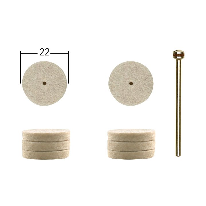 Proxxon 28798 Hassas Polisaj Keçesi 22 mm 10'lu Paket