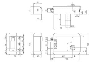 Kale 357 M Elektrikli Demir Kapı Otomat Kilidi Makaralı Kilit Siyah