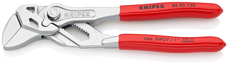 KNIPEX 8603150 Düz Çene Ayarlı Pense 150 mm