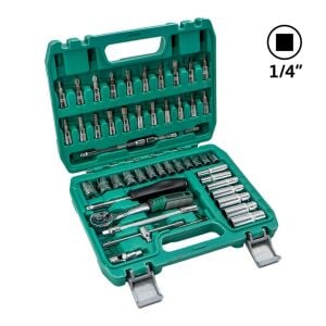6577 Lokma ve Lokmalı Bits Uç Takımı 1/4'' - 53 Parça (72 Diş Cırcır Kollu)