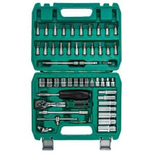 6577 Lokma ve Lokmalı Bits Uç Takımı 1/4'' - 53 Parça (72 Diş Cırcır Kollu)