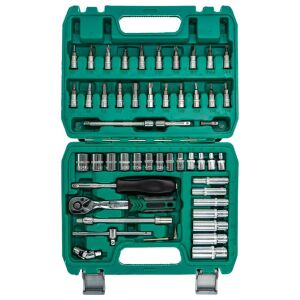 6577 Lokma ve Lokmalı Bits Uç Takımı 1/4'' - 53 Parça (72 Diş Cırcır Kollu)