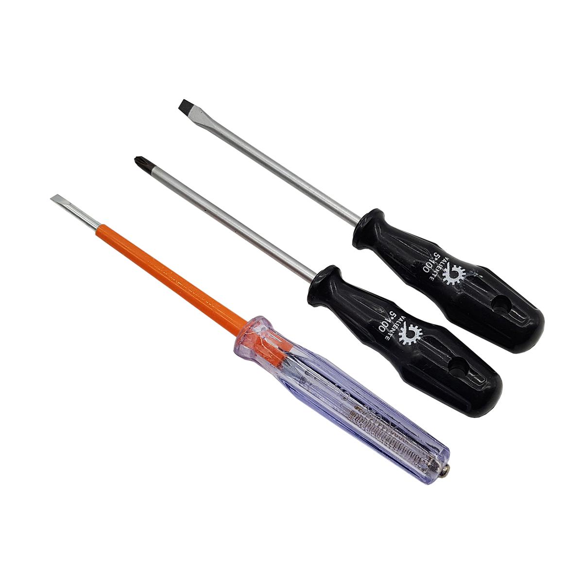 VALIENTE 3 Parça Yıldız Düz Tornavida Kontrol Kalemi Takımı