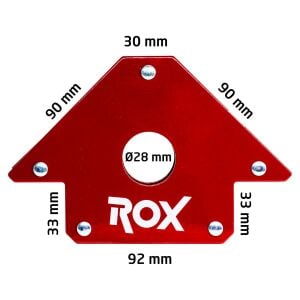 Rox 0072 Manyetik Açılı Kaynak Tutucu Mıknatıs Gönye 22 Kg