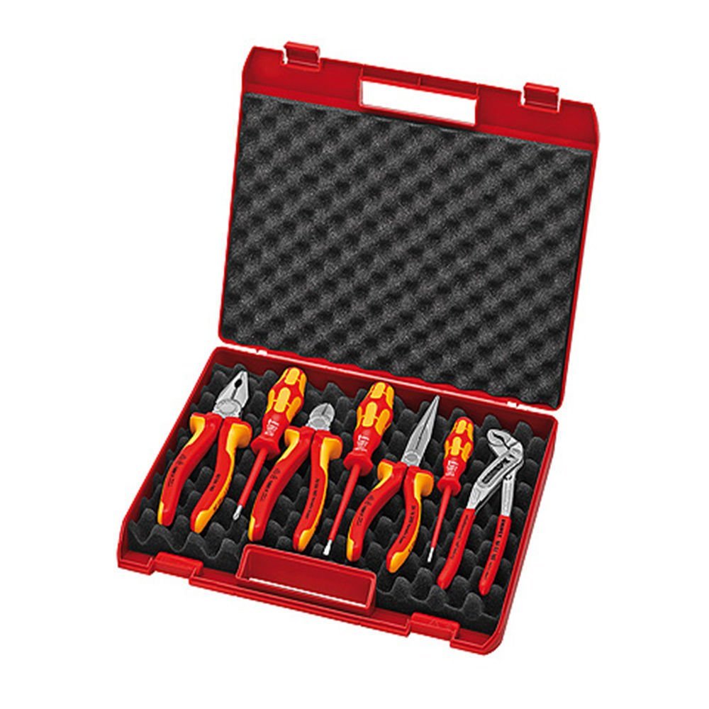 Knipex 002115 Elektrikçi Pense Tornavida Seti 7 Parça Knipex 002115 Elektrikçi Pense Tornavida Seti 7 Parça