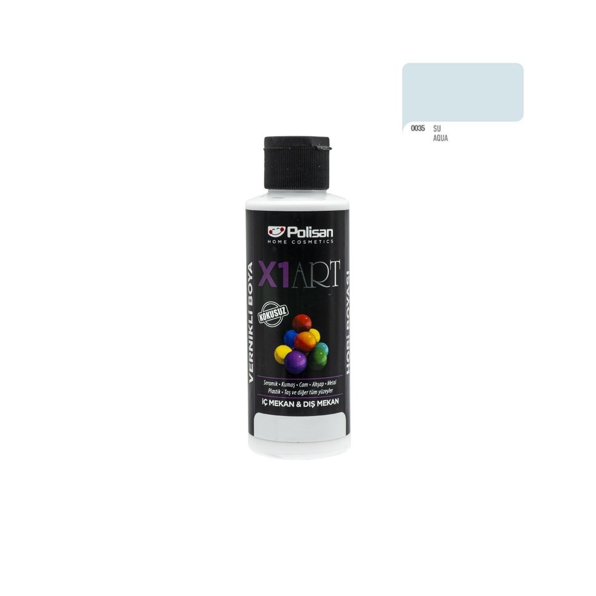 Polisan X1ART Vernikli Hobi Boyası 120ml - Su