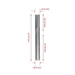 Titi 5525 Düz Kesim Karbürü 6 mm (Sap: 6mm)