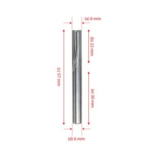 Titi 5525 Düz Kesim Karbürü 6 mm (Sap: 6mm)