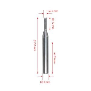 Titi 5526 Düz Kesim Karbürü 3 mm (Sap: 6mm)