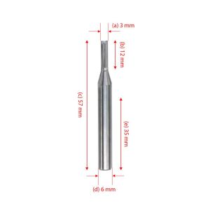 Titi 5526 Düz Kesim Karbürü 3 mm (Sap: 6mm)