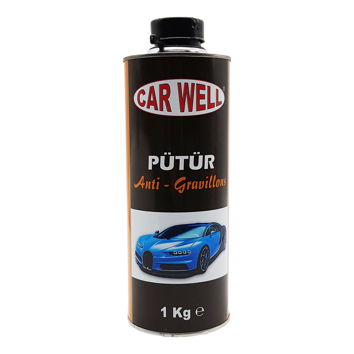 CarWell Anti Gravel Darbe Koruyucu Pütür Boya Siyah 1 Kg