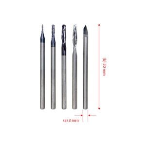 Titi 5527 Karbür Gravür Oyma Seti 5 Parça (Sap:3mm)