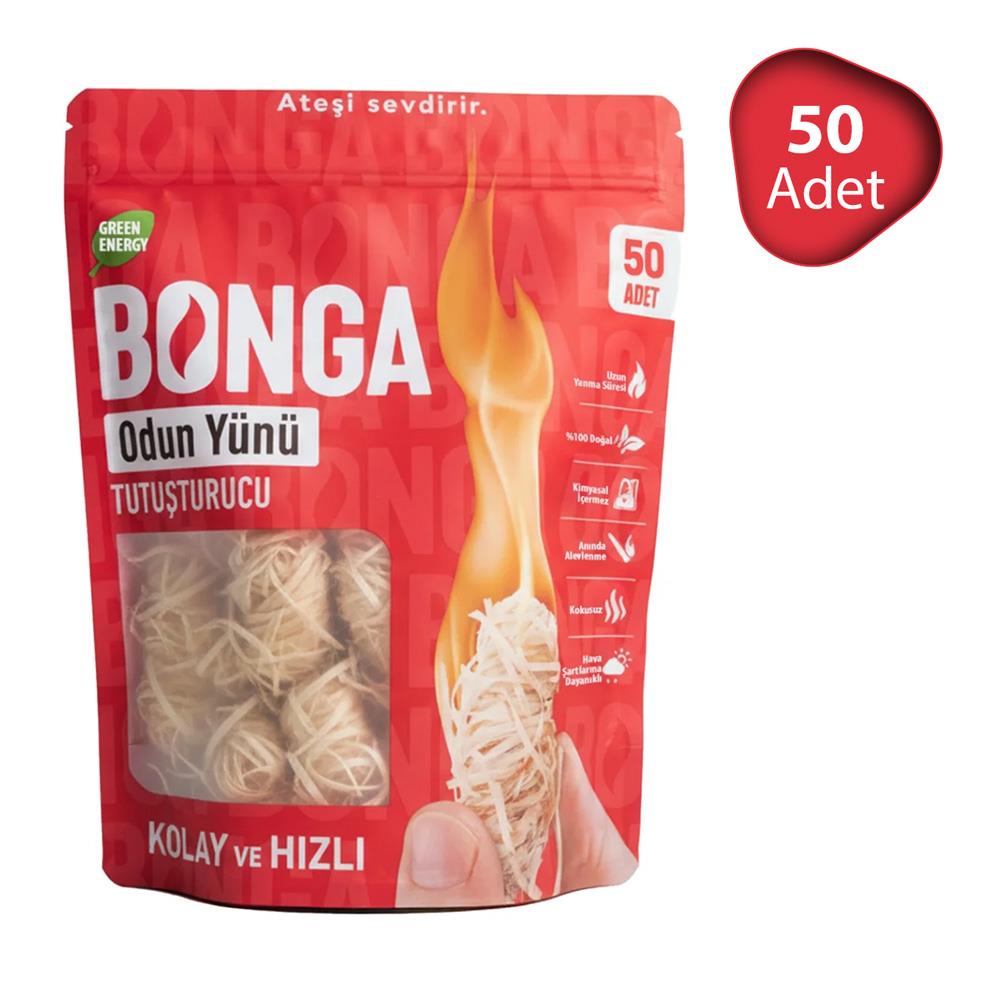 Bonga Odun Yünü Şömine Mangal Ateş Tutuşturucu - 50 Adet (700gr)