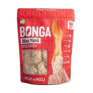 Bonga Odun Yünü Şömine Mangal Ateş Tutuşturucu - 50 Adet (700gr)