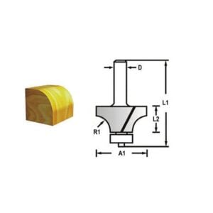 Eurostar TH14469 Freze Bıçağı Rulmanlı Balık Sırtı (R1: 6 mm)