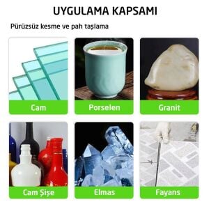 6234 Cam Seramik Şişe Kesme Taşlama Elmas Diski 100 mm