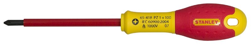 STANLEY 0-65-419 Fatmax Pozidrive İzoleli Tornavida Pz2x125 mm (Teşhir Kartlı)
