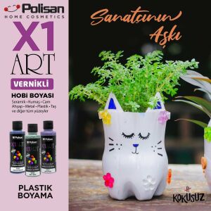 Polisan X1ART Vernikli Hobi Boyası 120ml - Ay Taşı