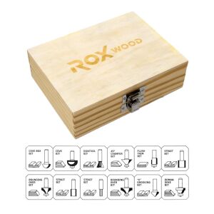 Rox Wood  0310 Ahşap Freze Seti 12 Parça (Sap: 8mm)
