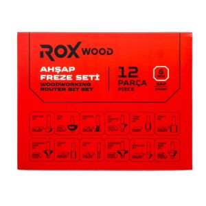 Rox Wood  0309 Ahşap Freze Seti 12 Parça (Sap: 6mm)