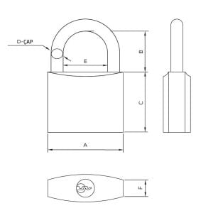 Master 500900 Asma Kilit Gri Kaplama 20 mm