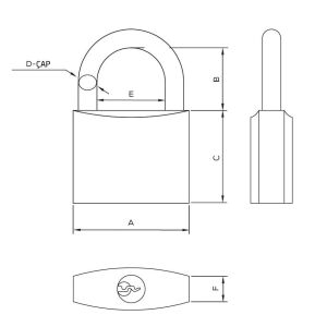 Master 500902 Asma Kilit Gri Kaplama 32 mm