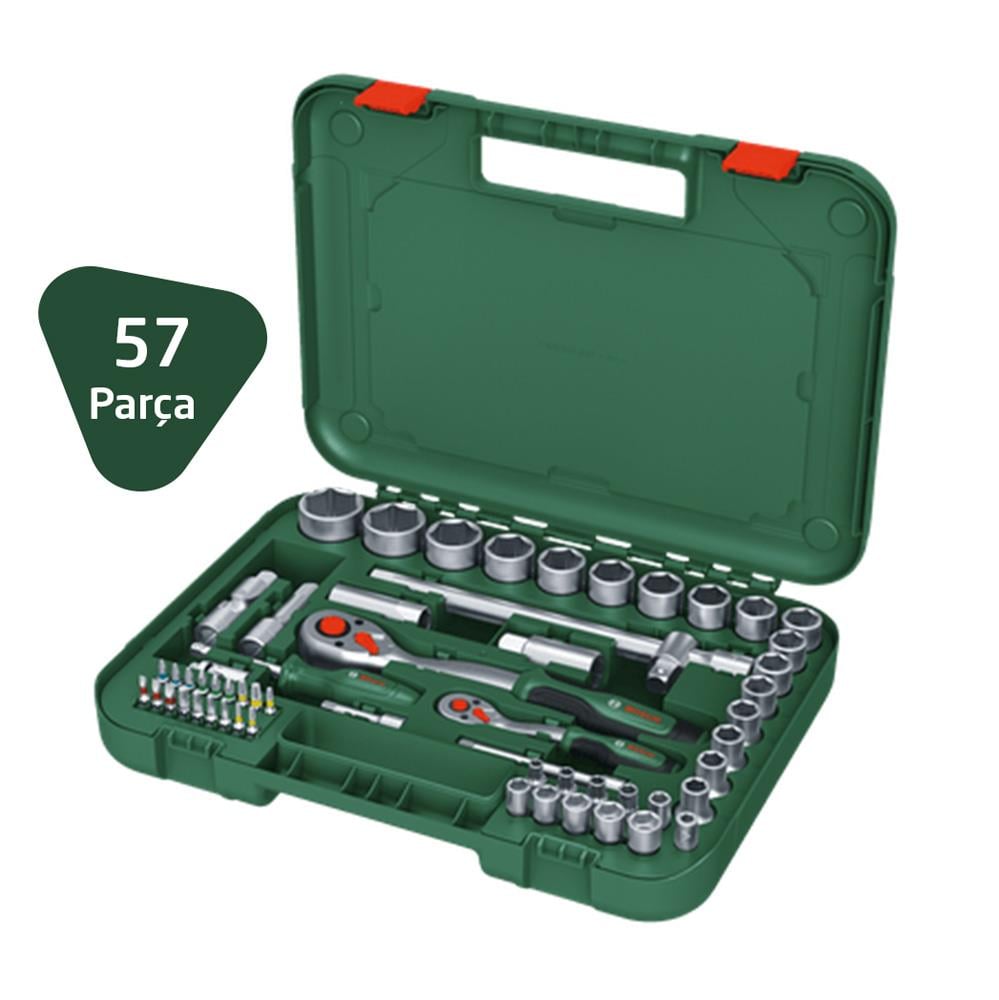 Bosch 1600A02Z9G Universal Lokma Takımı 1/4''-1/2'' 57 Parça