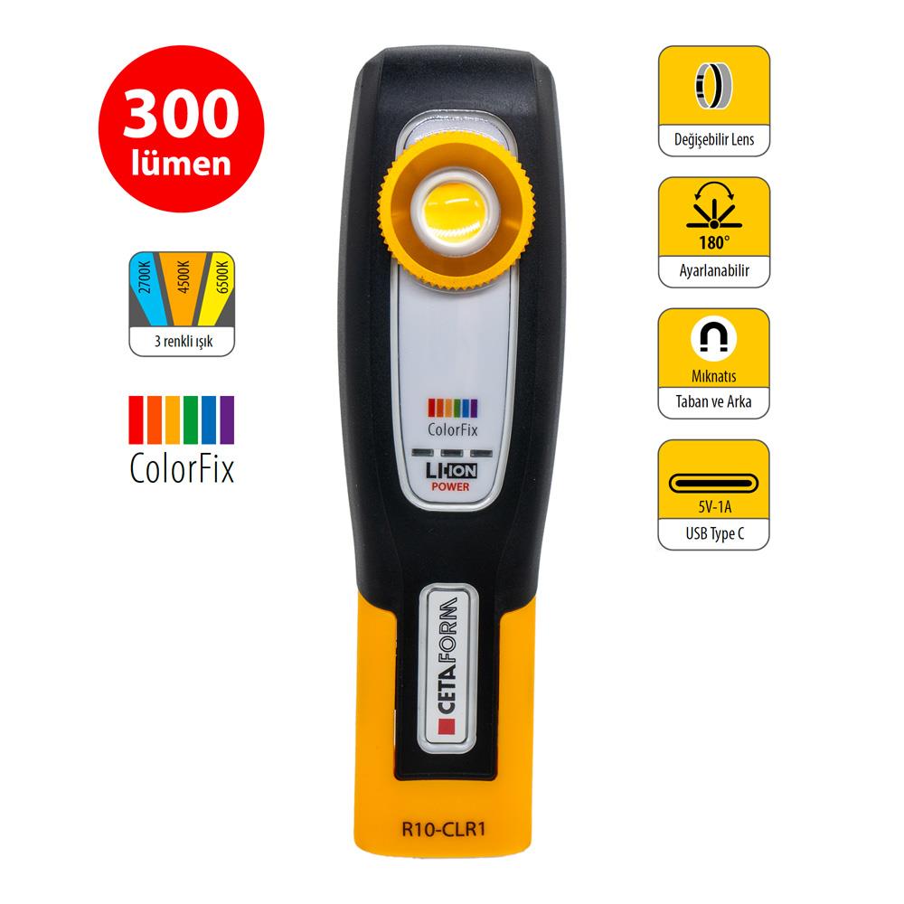 Ceta Form R10-CLR1 Lumax Şarjlı Led Boya Kontrol Lambası