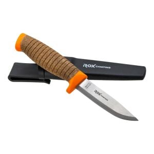 Rox Camping 0321 Bushcraft Plus Paslanmaz Çelik Kamp Bıçağı (Turuncu)
