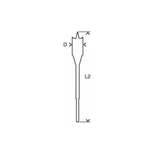 Bosch 2608595484 Bits Saplı Ahşap Yaprak Kelebek Matkap Ucu 12 mm