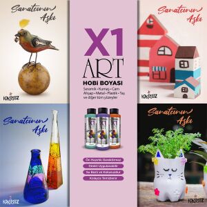 Polisan X1ART Multisurface Hobi Boyası 120ml - 0018 Dijon