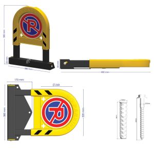Evelux 22210 UB ST Kilitli Otopark Bariyeri - Sarı