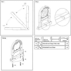 Evelux 22210 UB ST Kilitli Otopark Bariyeri - Sarı