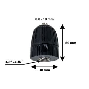 Master 530250 Anahtarsız Plastik Mandren 0.8-10mm 3/8'' - 24 UNF