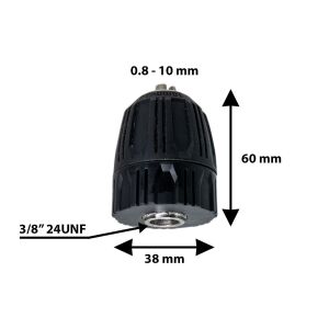 Master 530250 Anahtarsız Plastik Mandren 0.8-10mm 3/8'' - 24 UNF