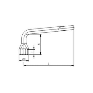 İzeltaş Bijon Anahtarı Pipo Tipi (Tornavida Ağızlı) 17 mm